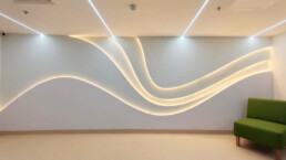 Fortis – Oncology Daycare and Endoscopy Department - Reception And Cafeteria Wall